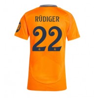 Camisa de Futebol Real Madrid Antonio Rudiger #22 Equipamento Secundário Mulheres 2024-25 Manga Curta